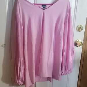 Simply Emma Women's Pink Long Sleeve Blouse